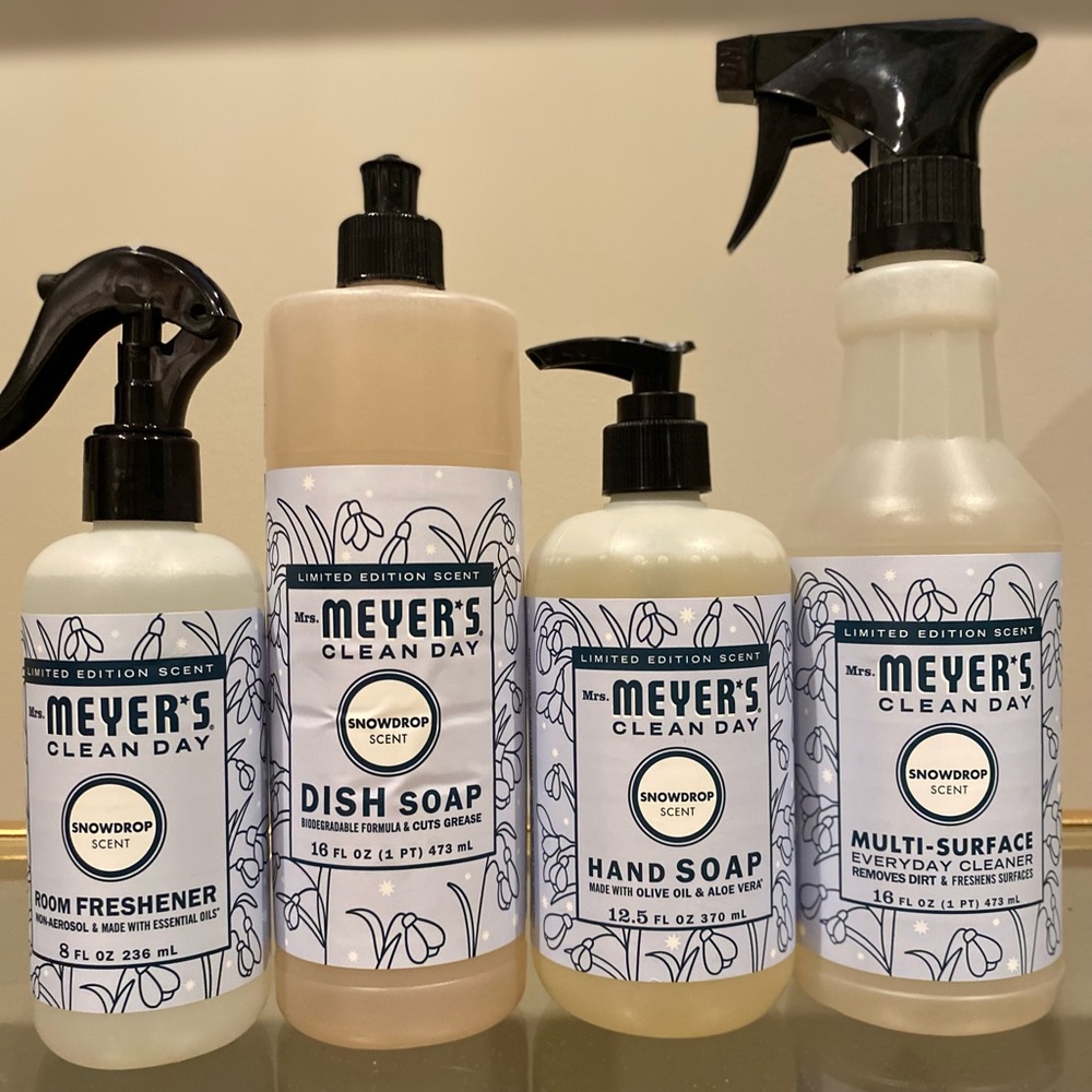 Mrs. Meyers limited edition Snowdrop 4 piece set